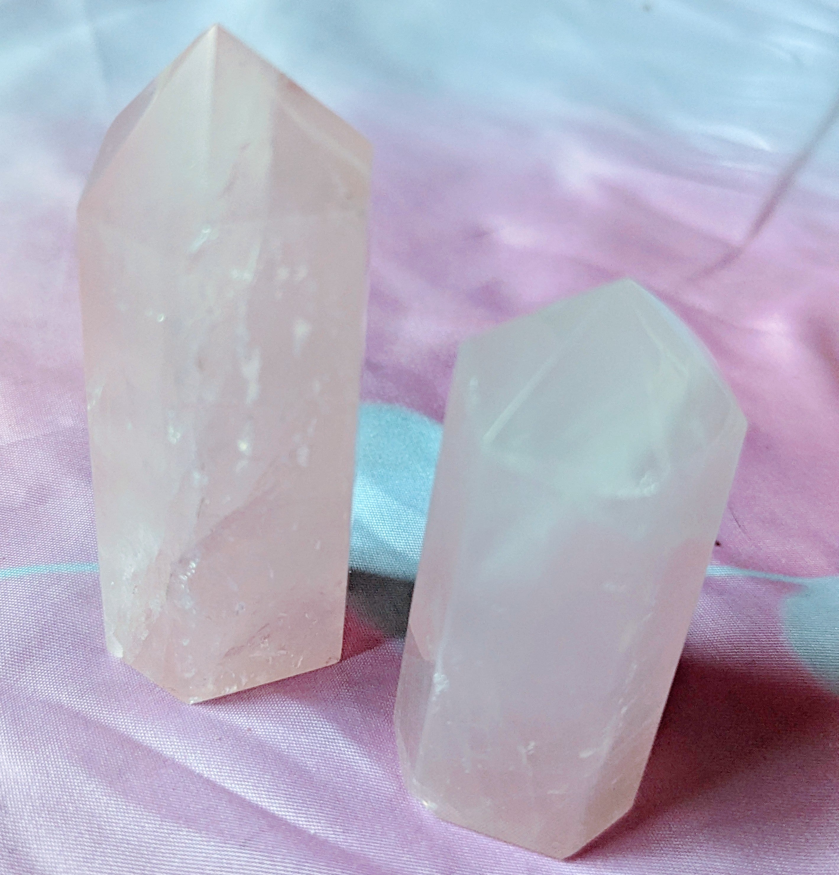 Rose Quartz Towers. Wide tall