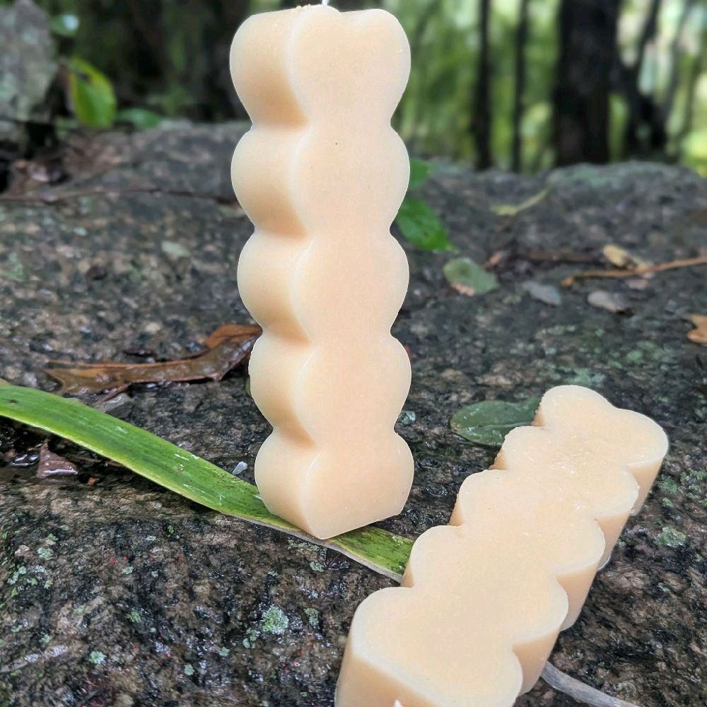 Heart Tower Soy Wax Candle Handmade Unique Design Natural Wax Candle
