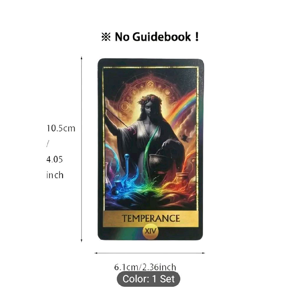 Rainbow Tarot Deck - Color 1 Set Featuring The Star Four of Wands Queen of Cups The Moon and The World Cards