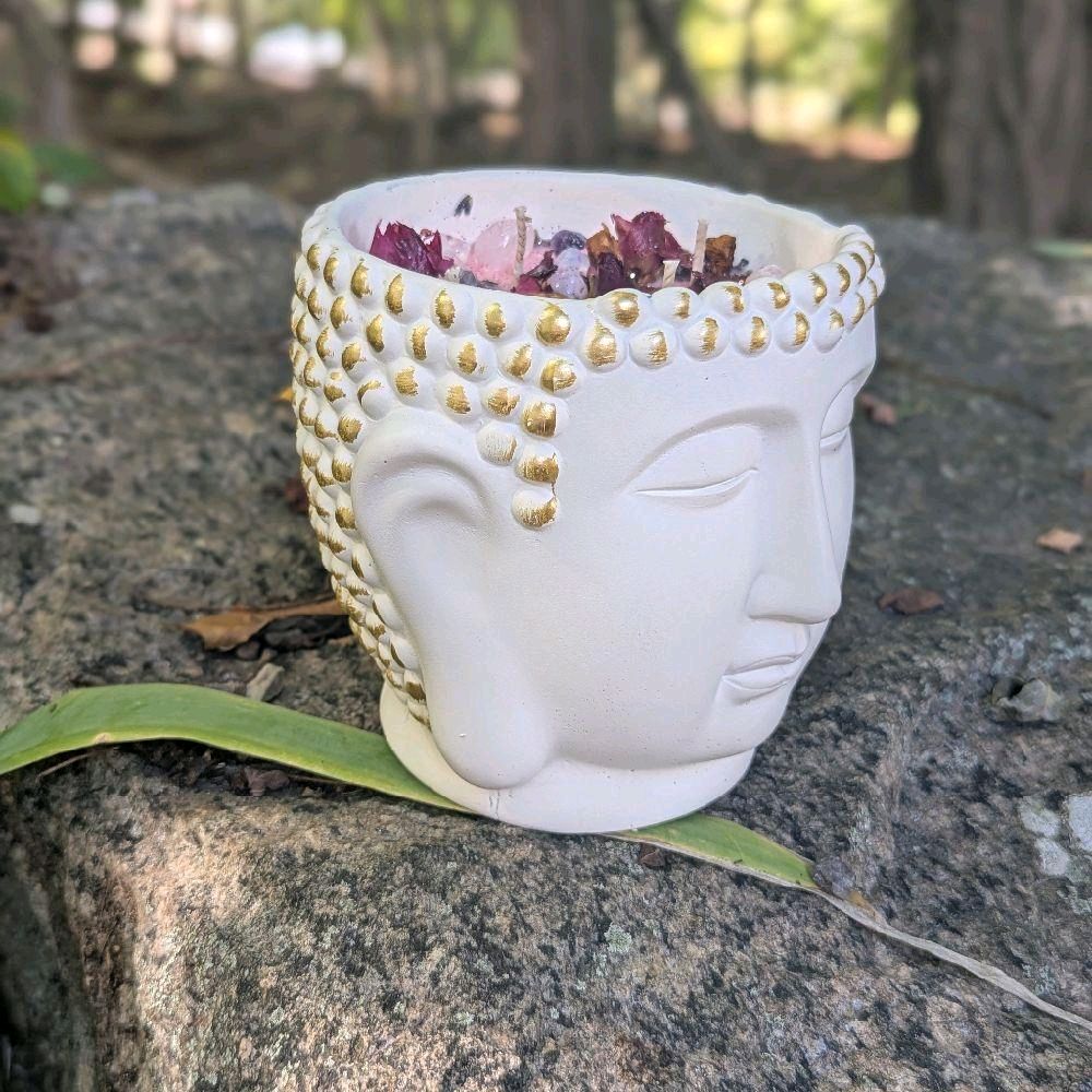 Self Love Soy Wax Candle Infused with Essential Oils Herbs and Crystals for Natural Aromatic Experience in Home Decor Scent Decoration Fragrance Scented