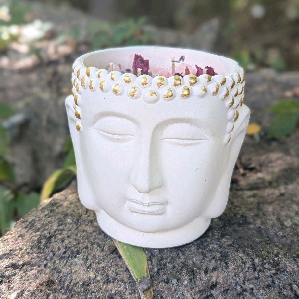 Self Love Soy Wax Candle Infused with Essential Oils Herbs and Crystals for Natural Aromatic Experience in Home Decor Scent Decoration Fragrance Scented