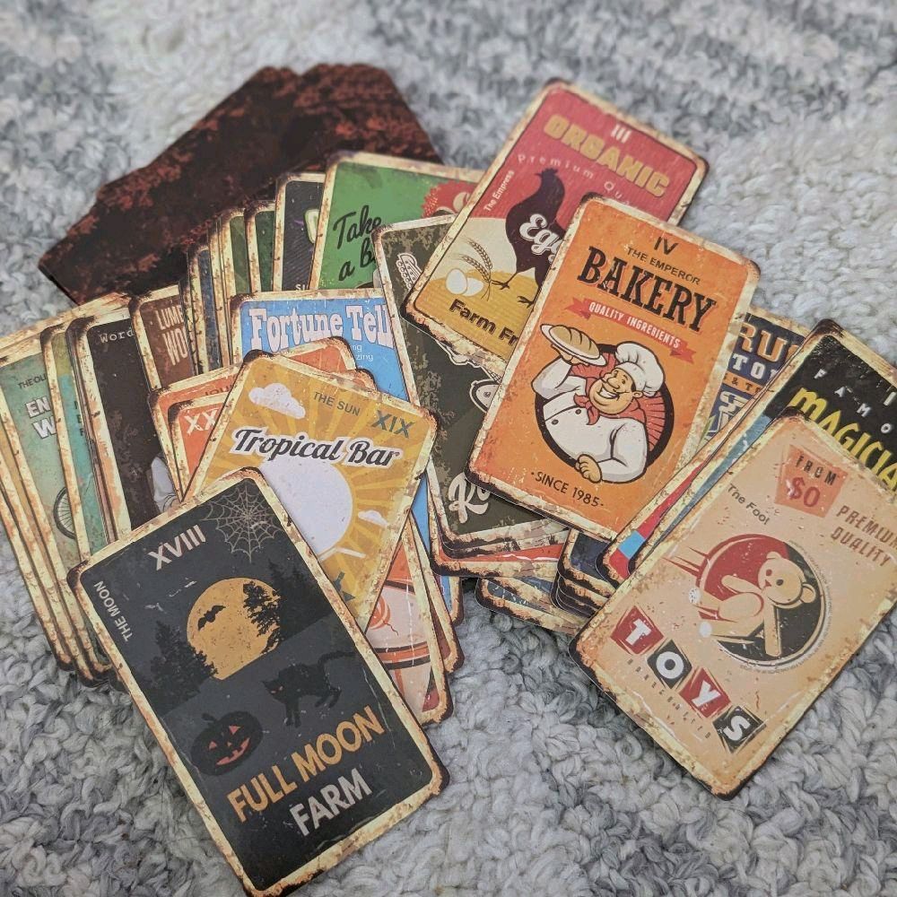 Rustic Fortune Tarot - 80 Vintage Tarot Deck Featuring Rustic Fortune Telling Cards with Illustrations from Past Civilizations
