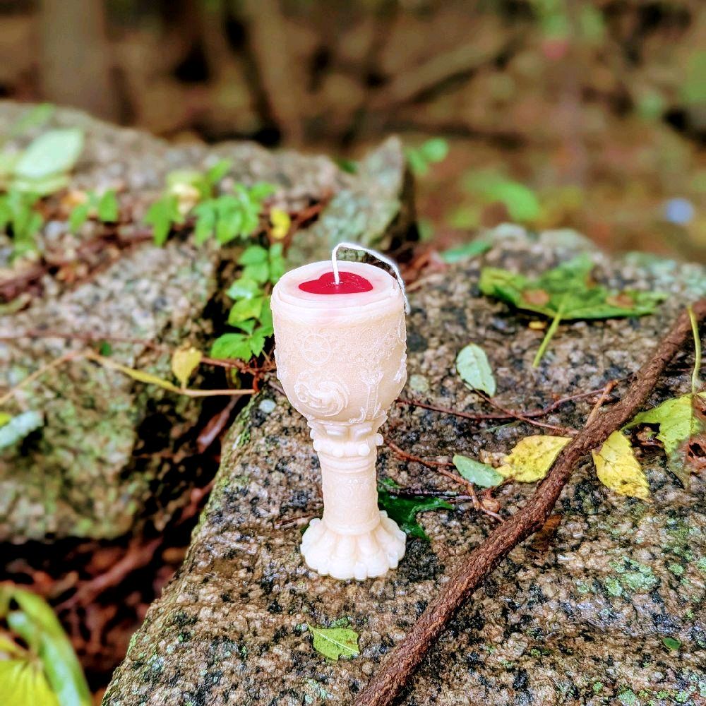 Handmade Challice with heart candle