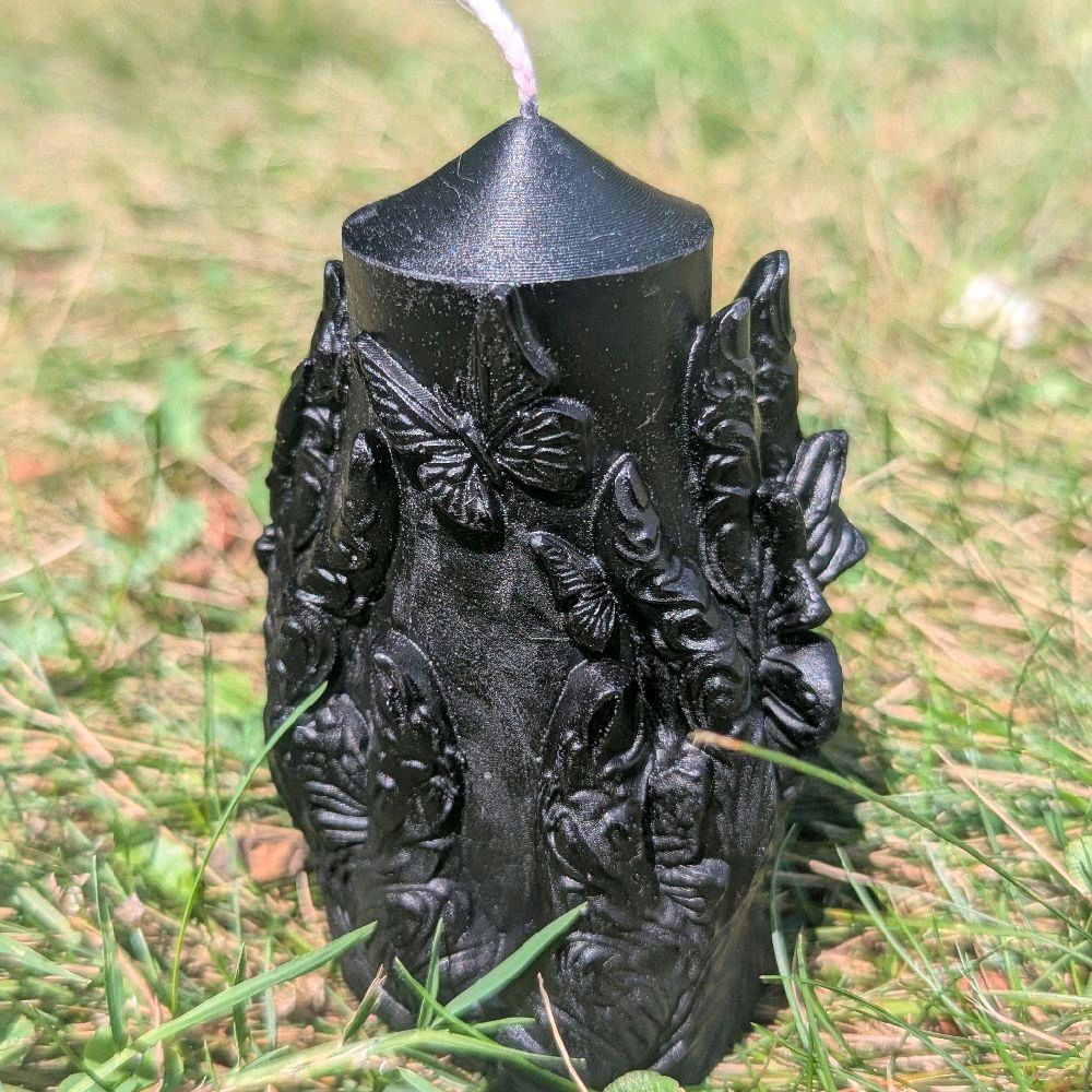 Handmade Beeswax or Soy Ritual Unscented Candles with Unique Butterfly Design Natural Aromatherapy Scented for Home Decoration