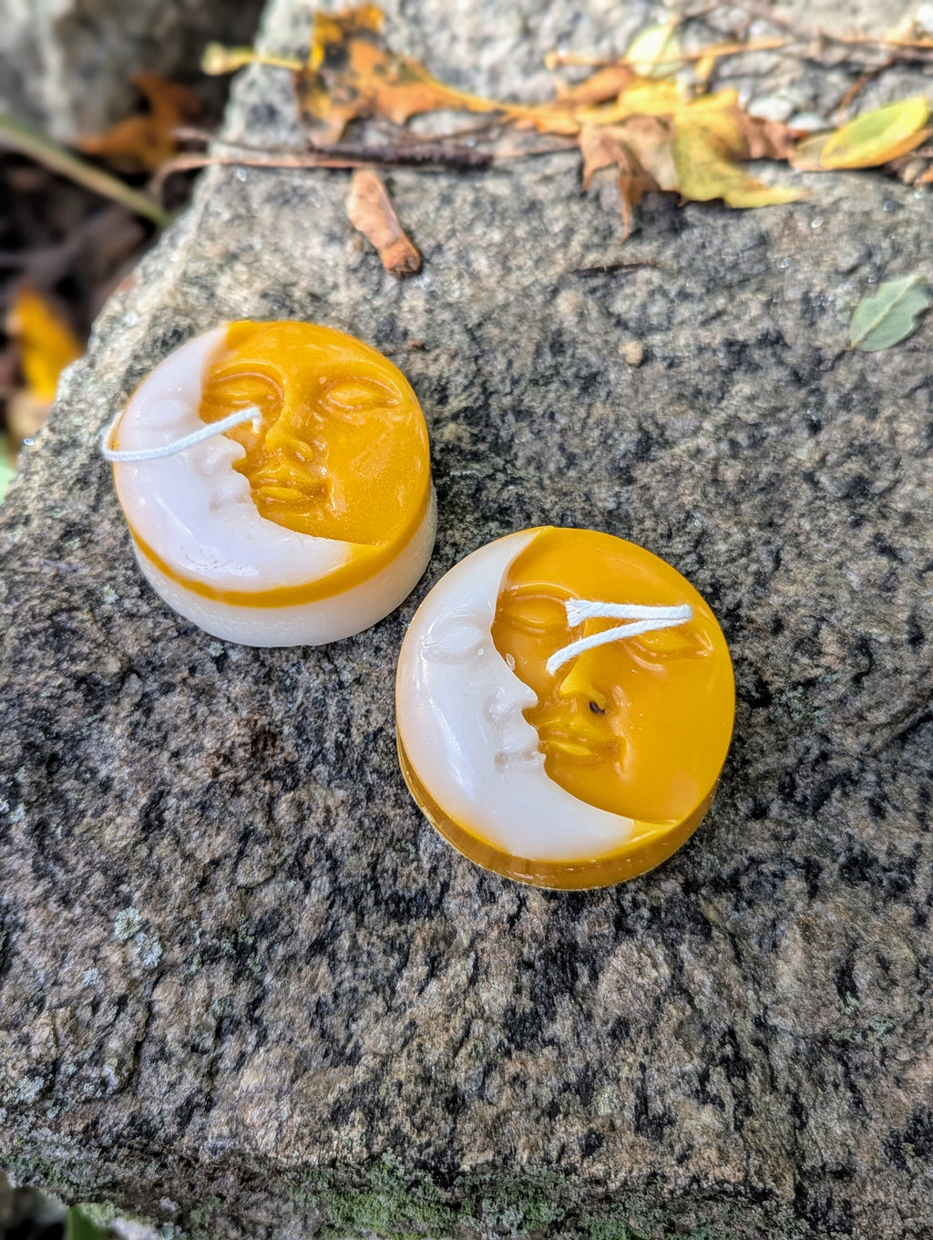 Sun and Moon Handmade Candle - Unique Face Design - Perfect for Decor and Scented Aromatherapy