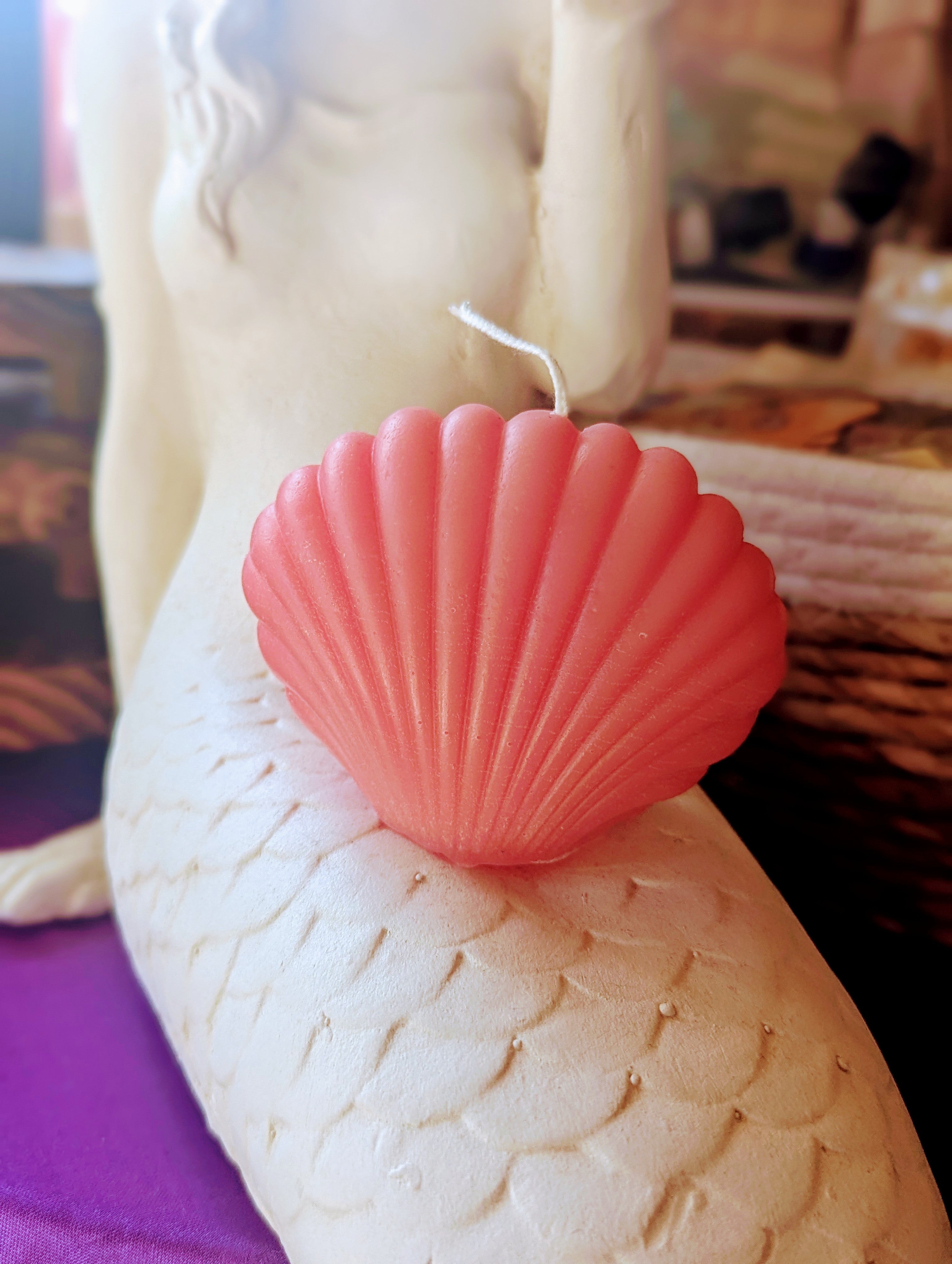 Sea shell handmade candle