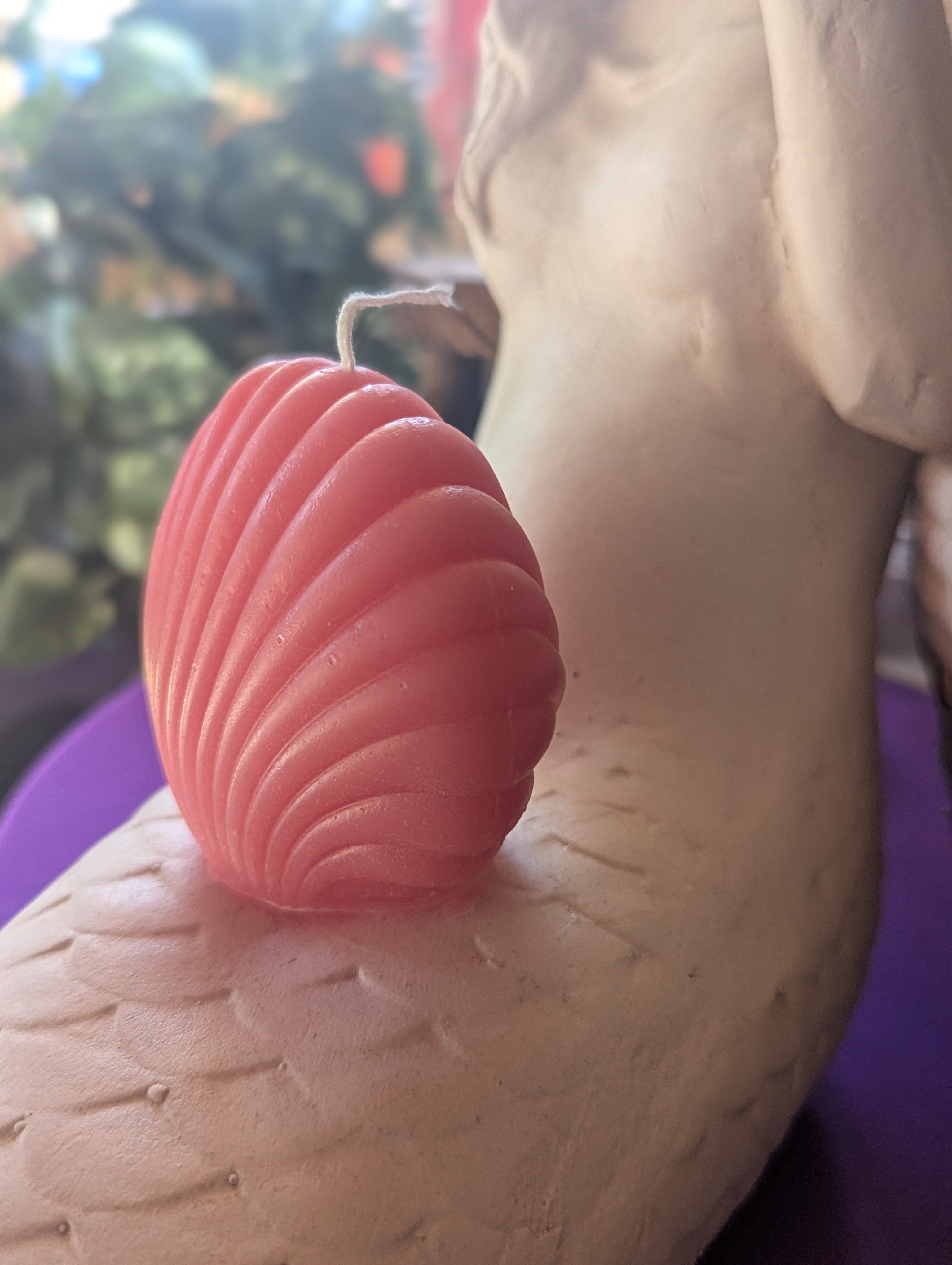 Sea shell handmade candle