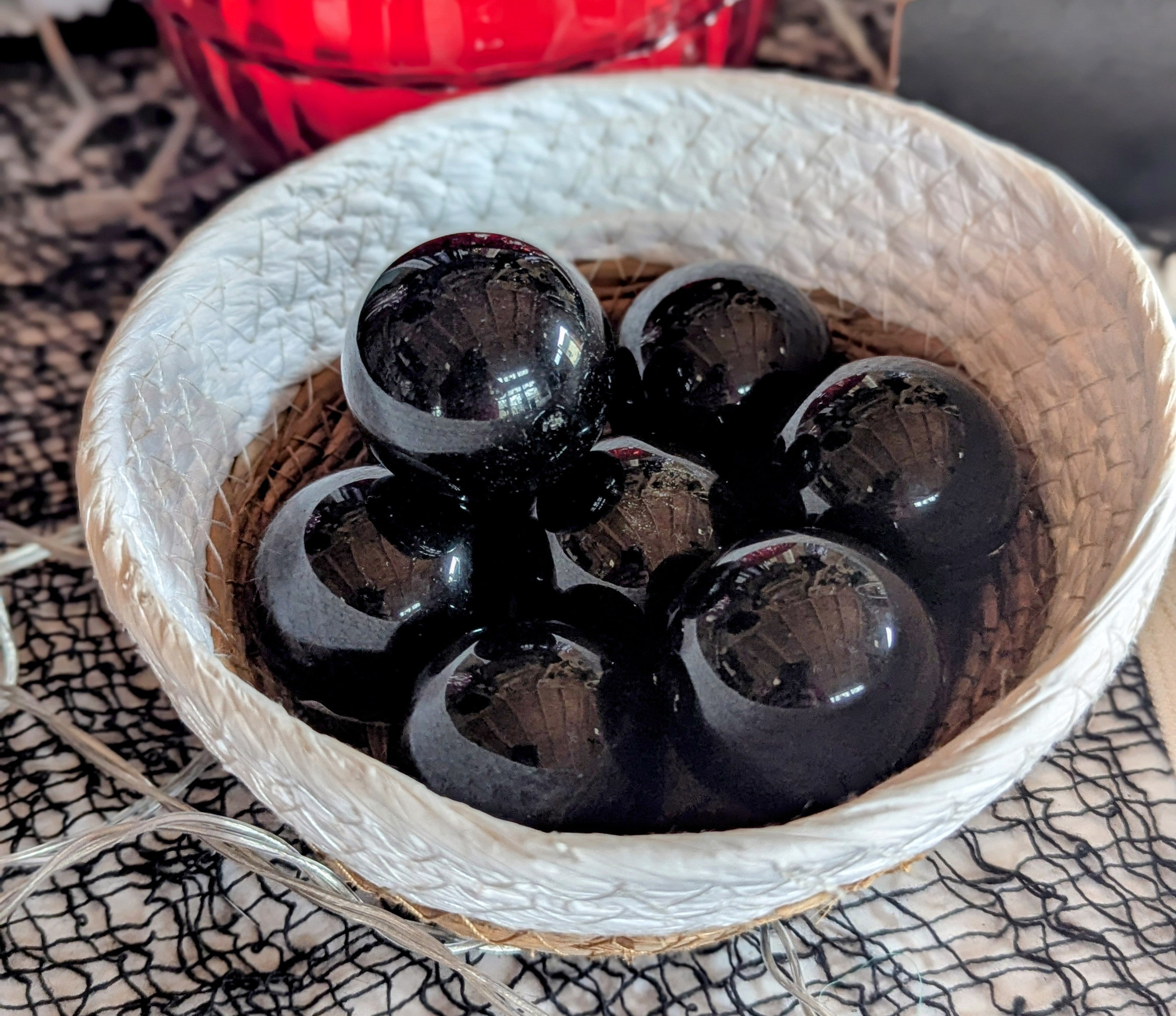 Black Obsidian small spheres