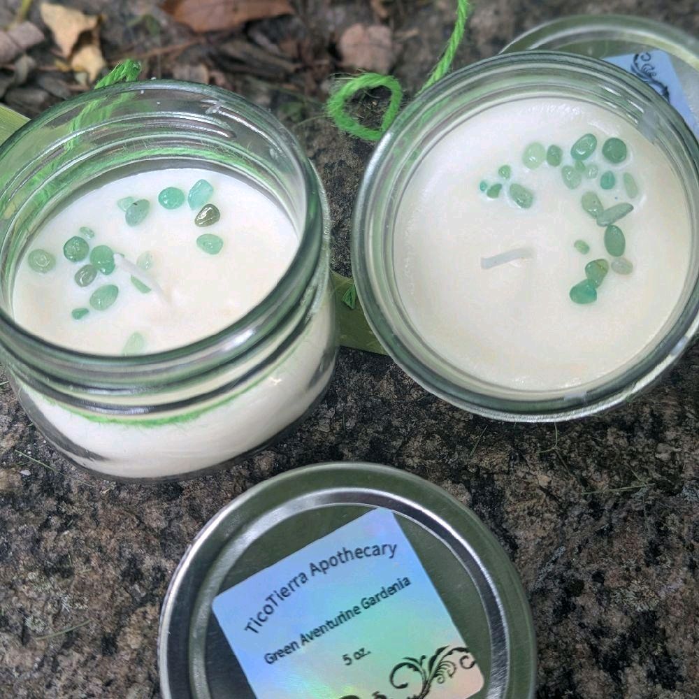 Intentional Candles Infused with Crystals and Essential Oils Wild Lavender Blueberry Scented