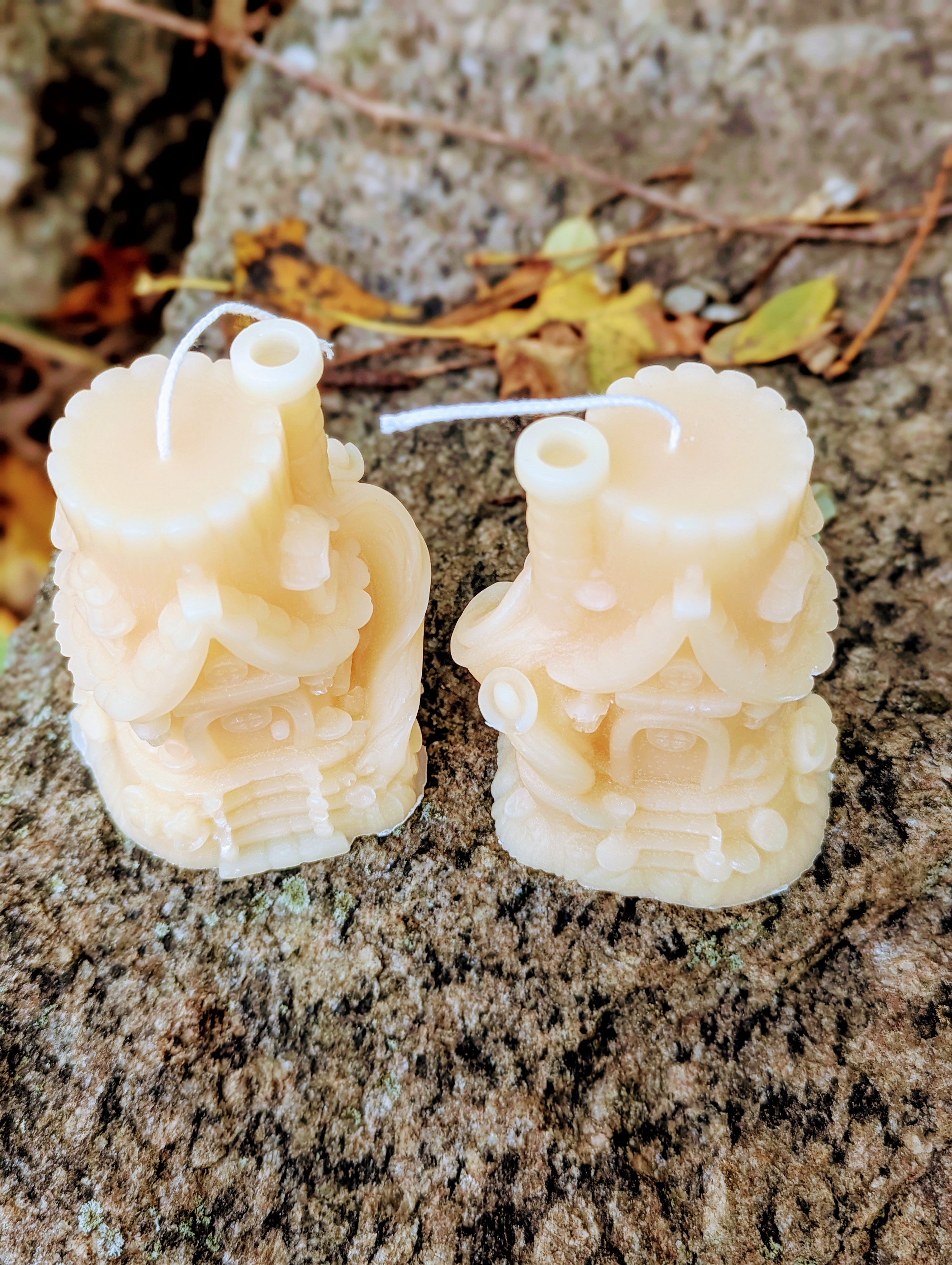 Magic Treehouse Handmade Candle - Unique Pink & Cream Castle Design for Cozy Atmosphere