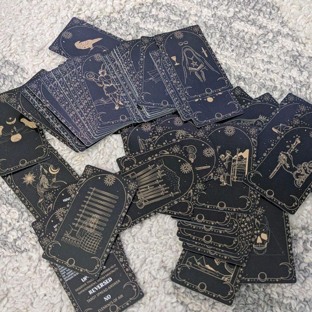 Tarot Meaning Cards - 78 Cards Deck with Enigmatic Design and Mystical Theme