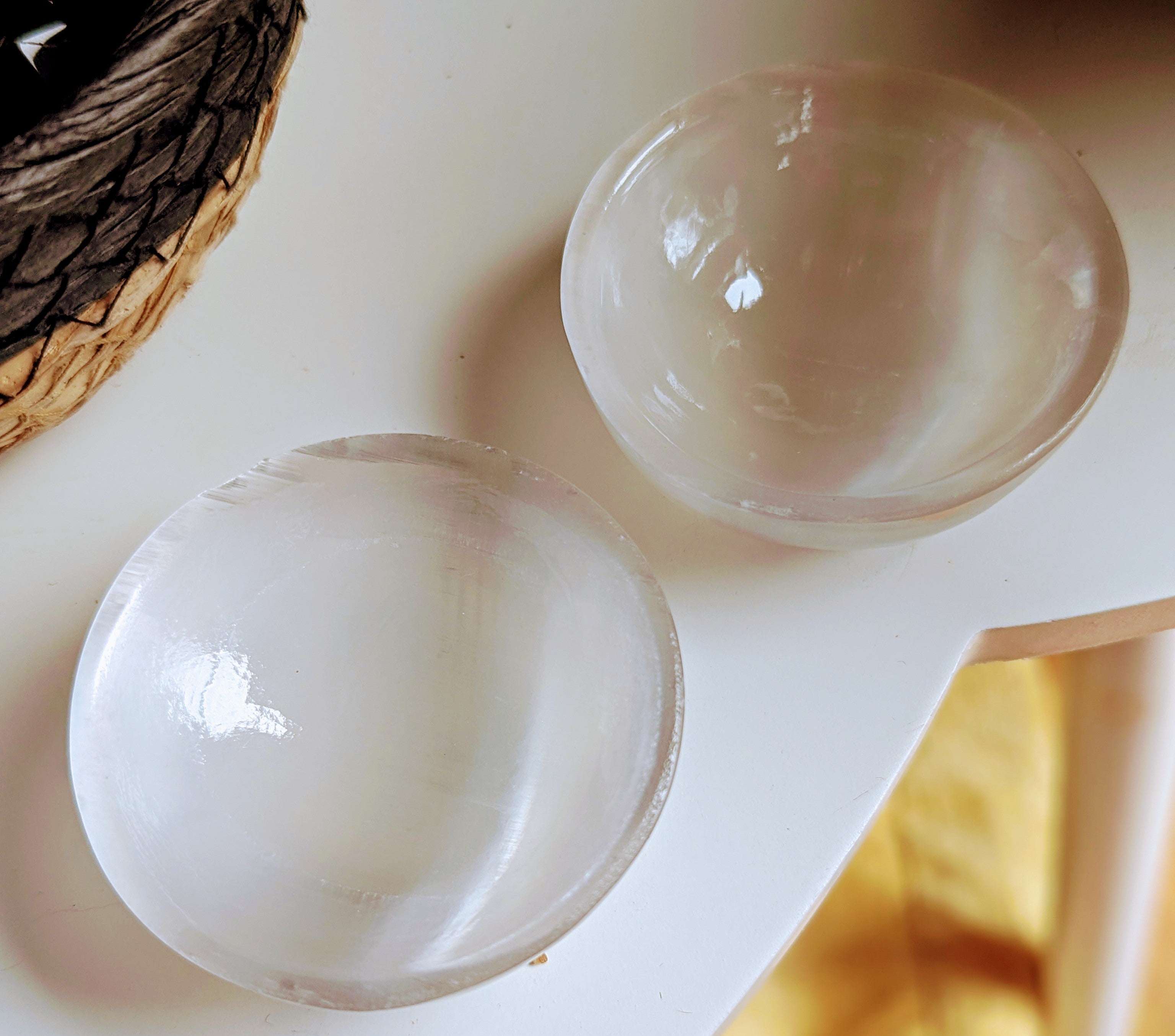Selenite mini bowls