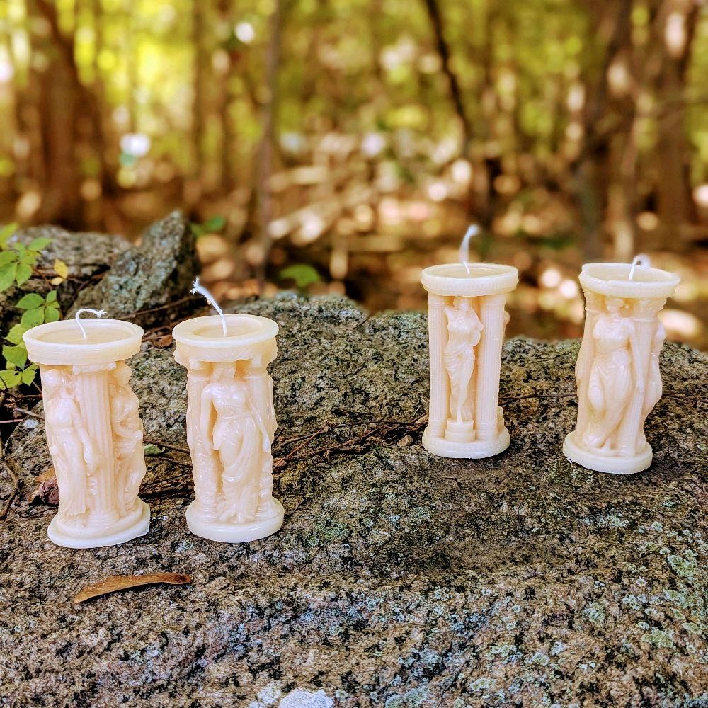 3D Goddess Handmade Unscented Candle - Unique Sculpture for Decor & Scentless Ambiance