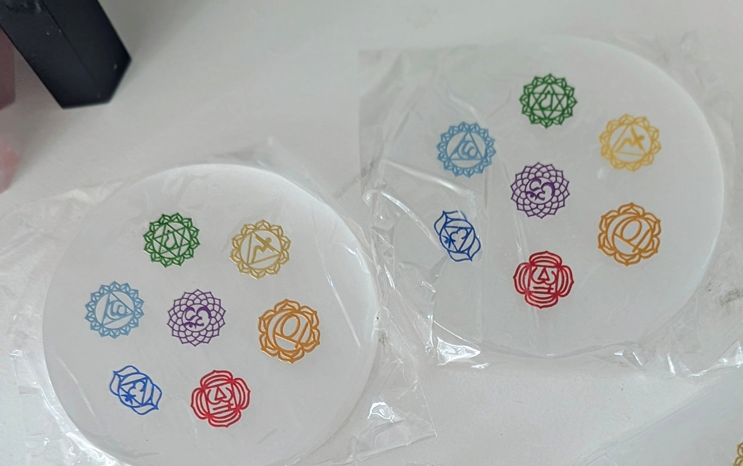 Selenite Chakras charging plates S