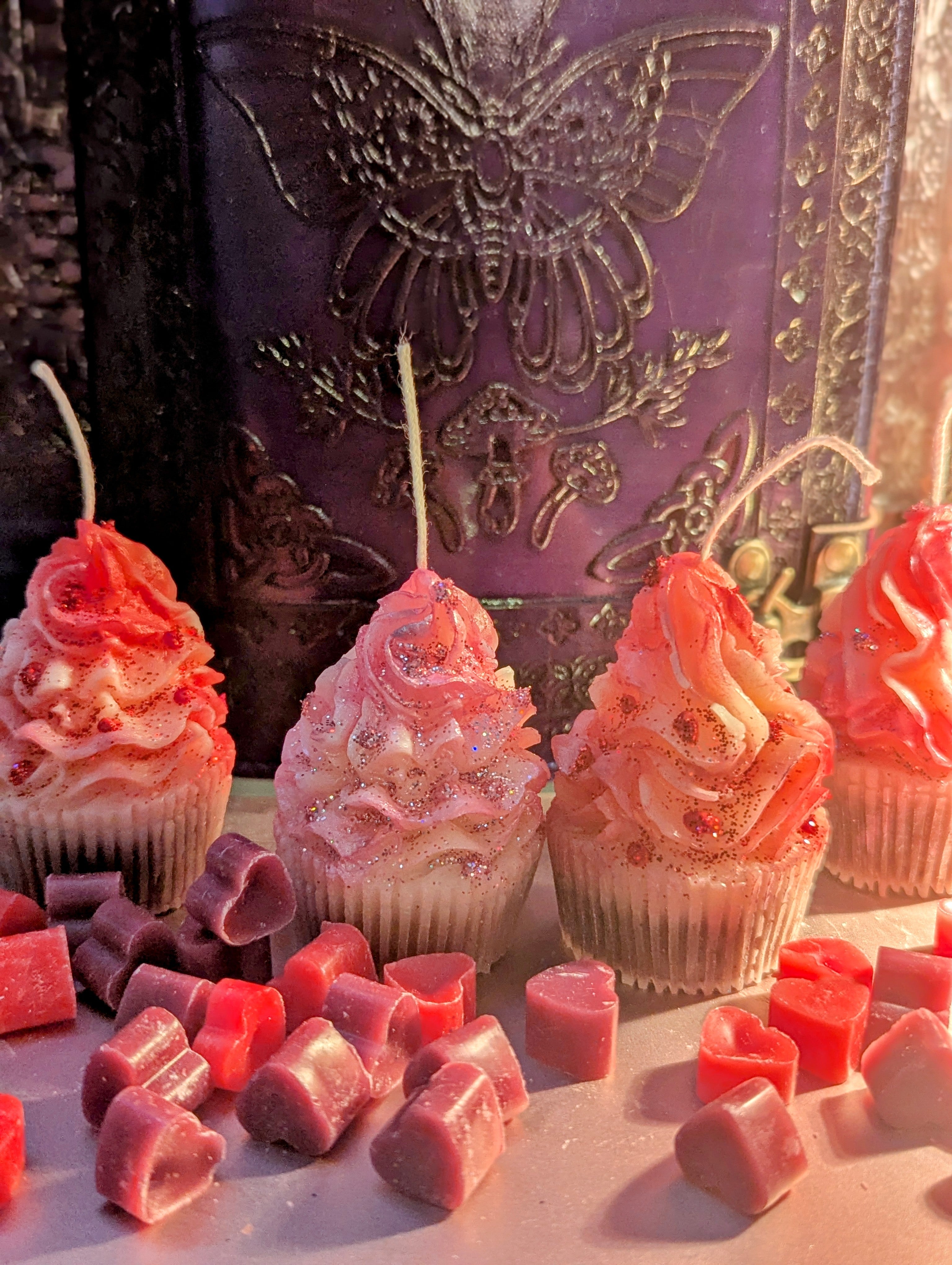 Cupcake shaped candle.