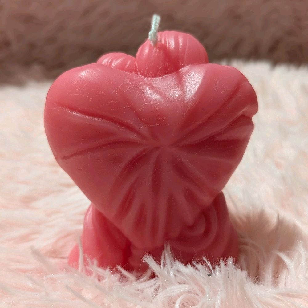 Mother and Daughter Handmade Ritual Candle - Unique Pink Design Handcrafted Artisanal Product