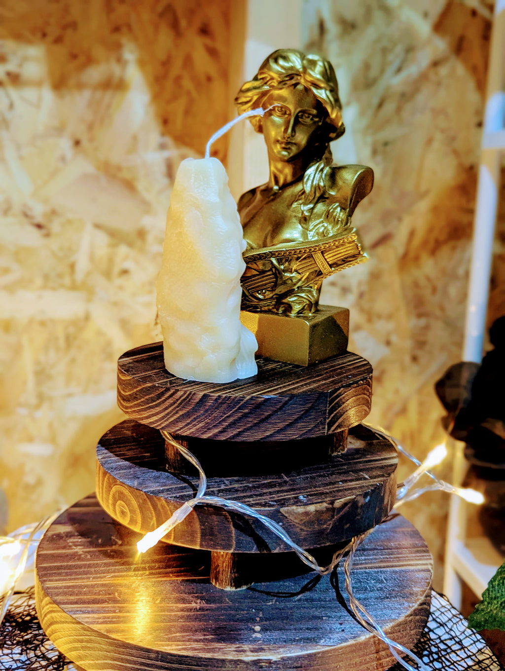 Greek Goddess Handmade Candle Decoration Unique Mythology Inspired Home Decor for Rituals or Ambiance Enhancement Handcrafted with Care