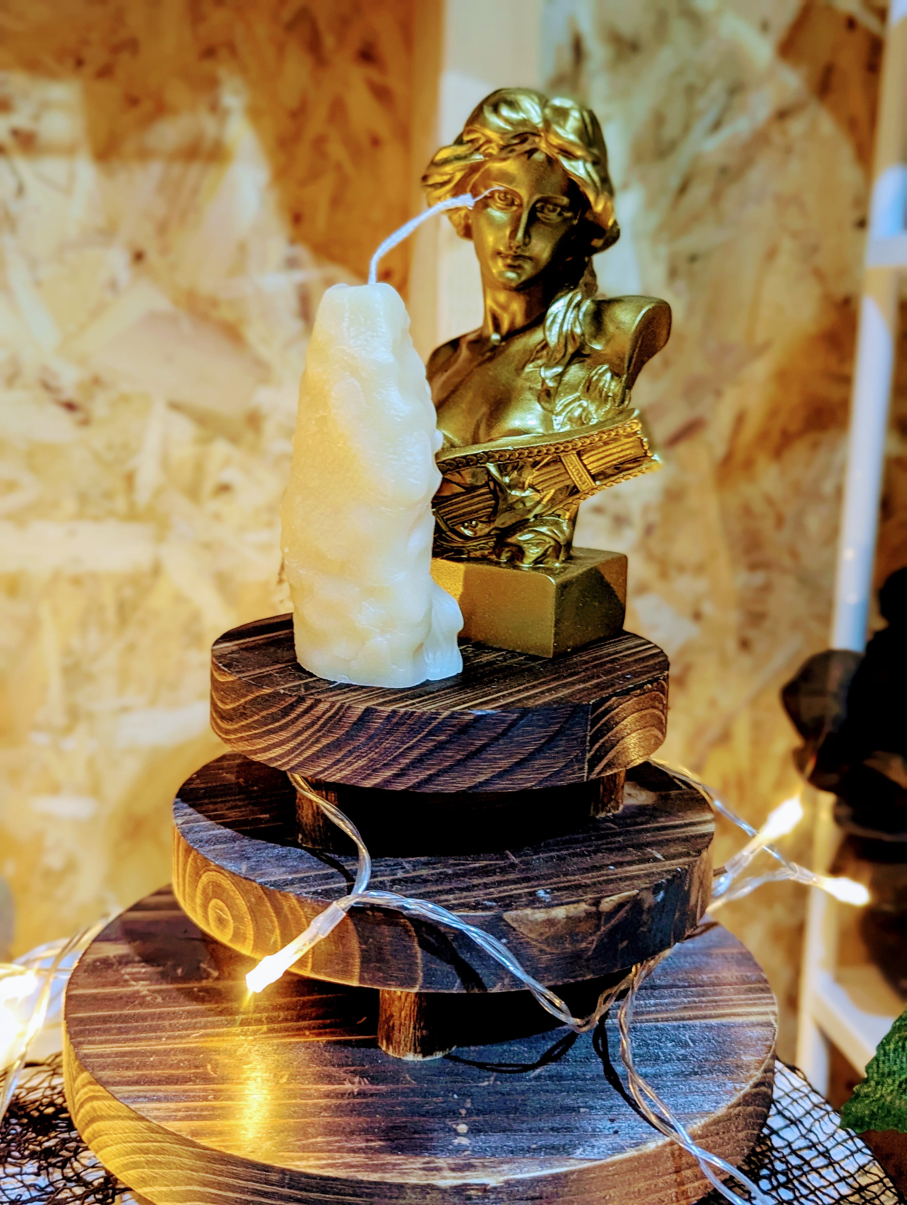 Greek Goddess Handmade Candle Decoration Unique Mythology Inspired Home Decor for Rituals or Ambiance Enhancement Handcrafted with Care