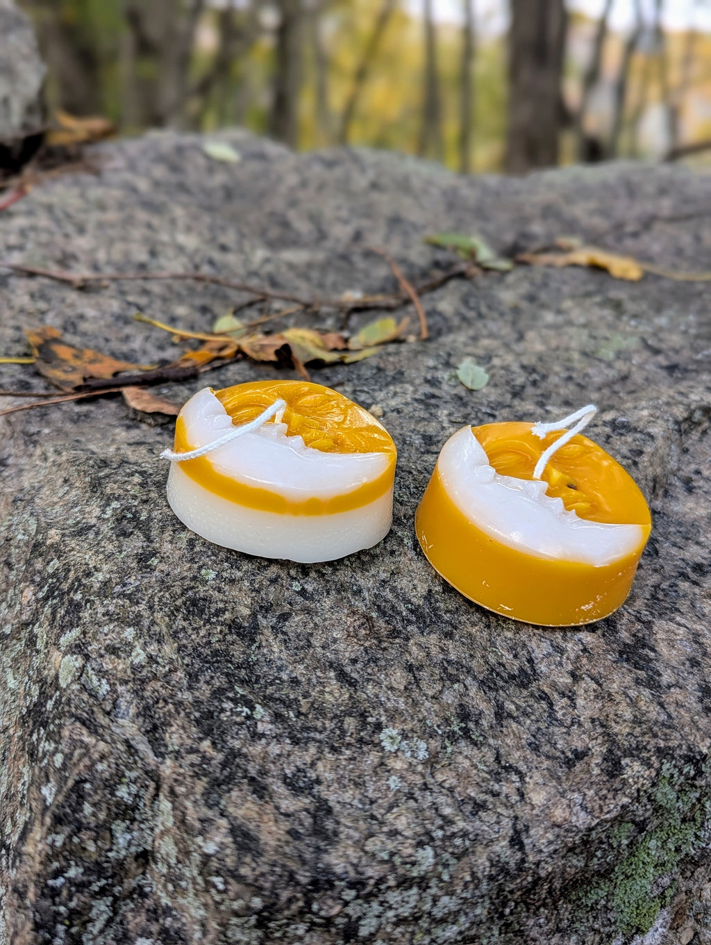 Sun and Moon Handmade Candle - Unique Face Design - Perfect for Decor and Scented Aromatherapy