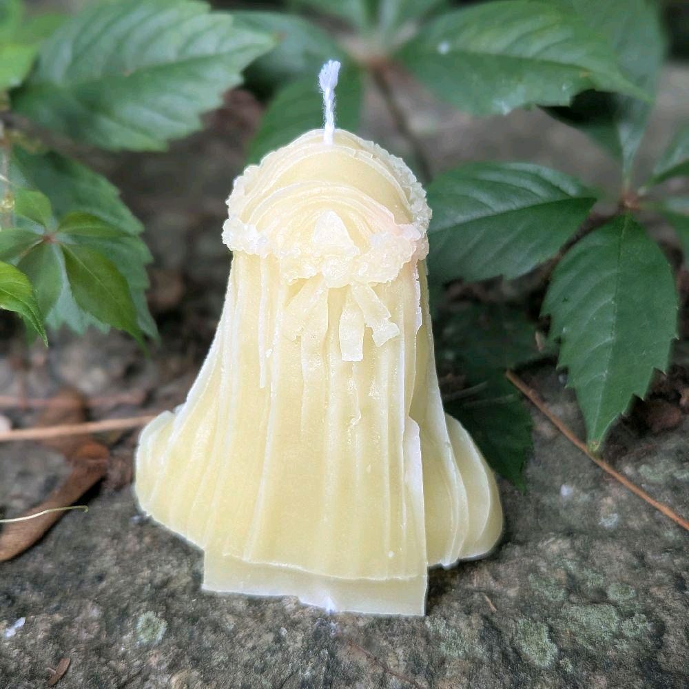 Lady in Veil Unscented Pink Sculptural Candle Design Decoration Decor