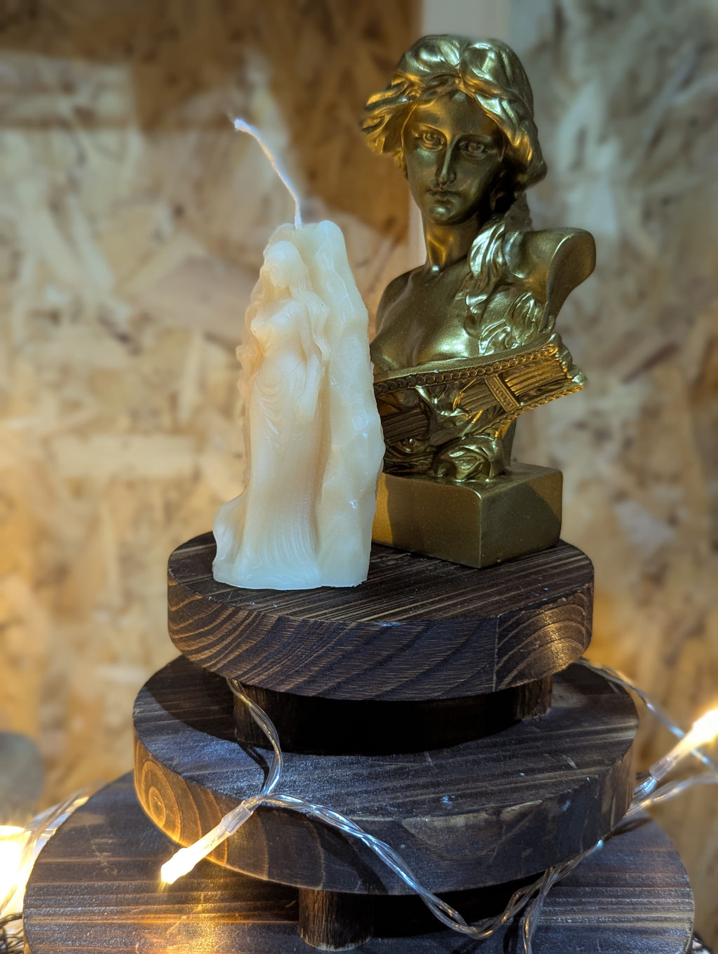 Greek Goddess Handmade Candle Decoration Unique Mythology Inspired Home Decor for Rituals or Ambiance Enhancement Handcrafted with Care