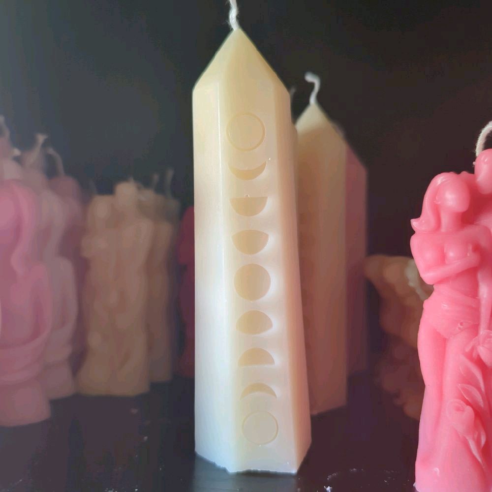 Moon Phases Candle. Decoration