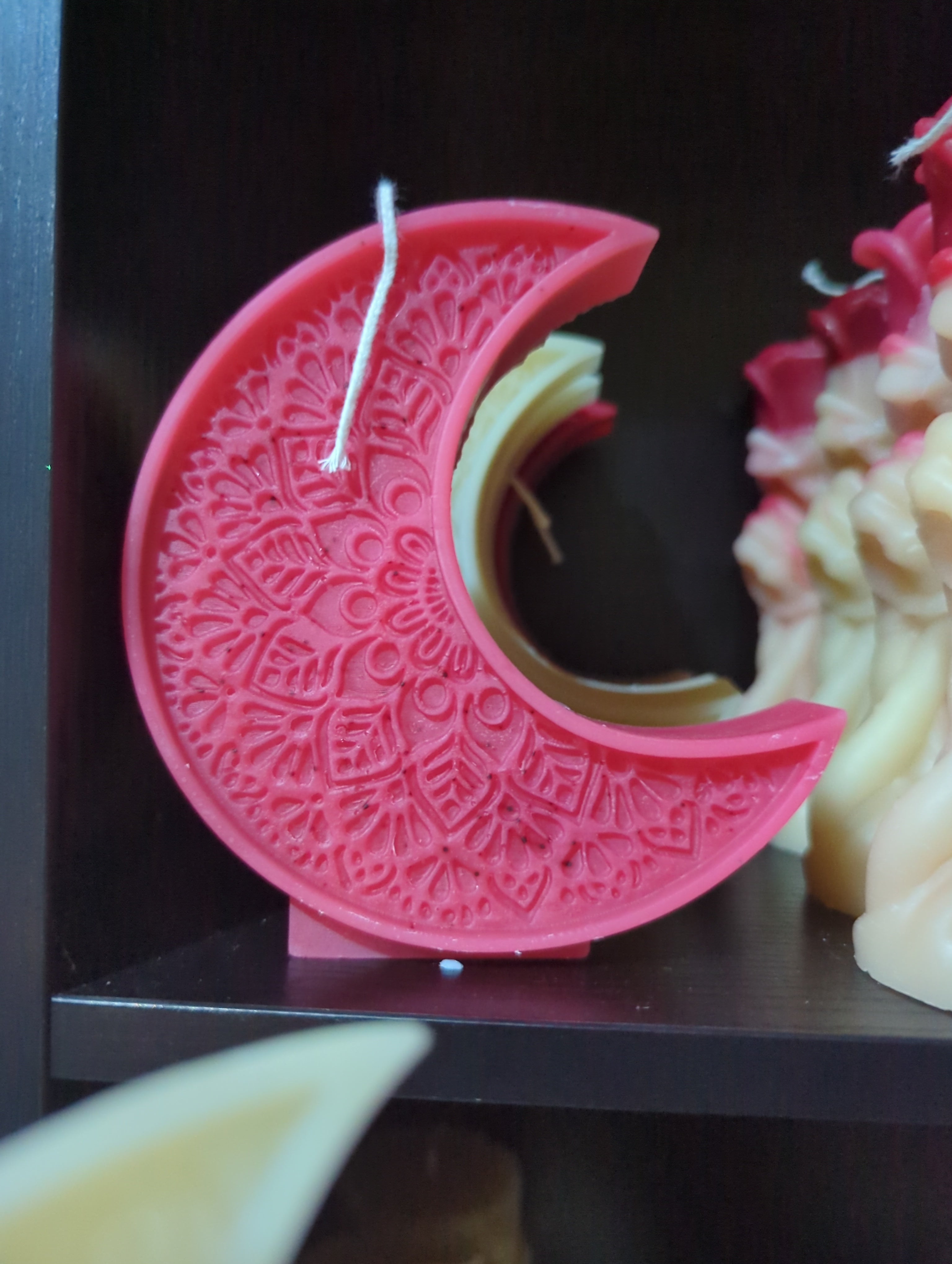Large Moon handmade candle