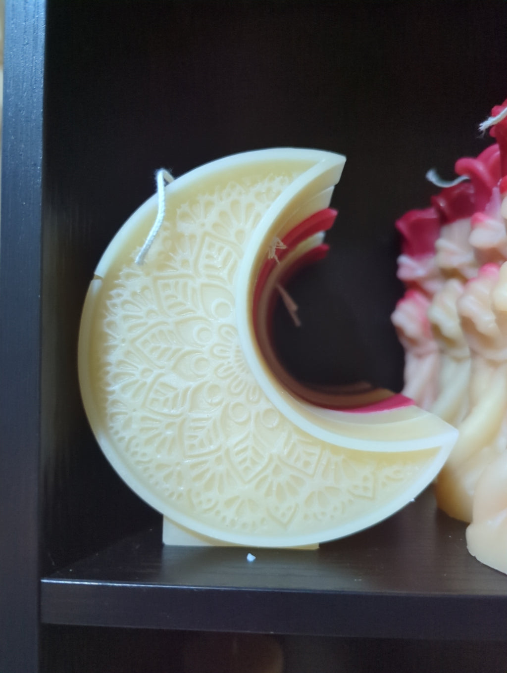 Large Moon handmade candle