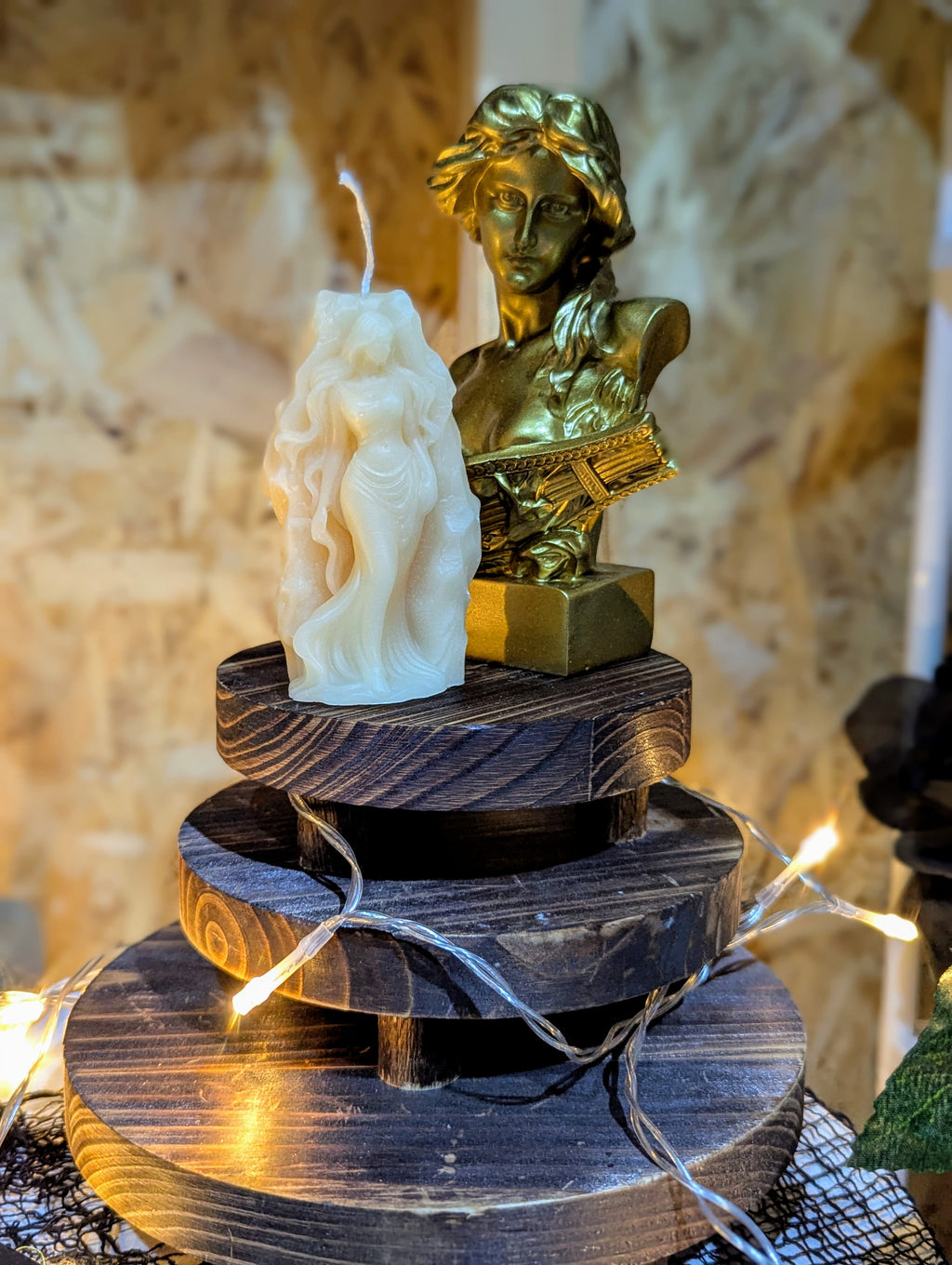 Greek Goddess Handmade Candle Decoration Unique Mythology Inspired Home Decor for Rituals or Ambiance Enhancement Handcrafted with Care
