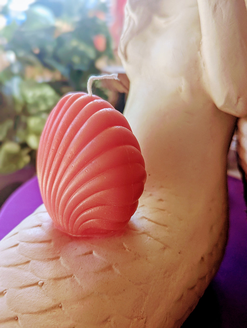 Sea shell handmade candle