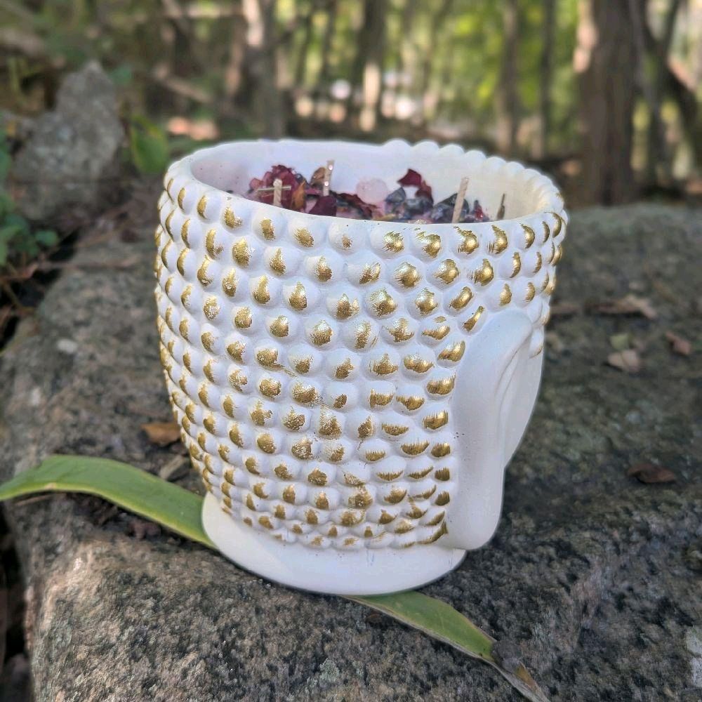 Self Love Soy Wax Candle Infused with Essential Oils Herbs and Crystals for Natural Aromatic Experience in Home Decor Scent Decoration Fragrance Scented