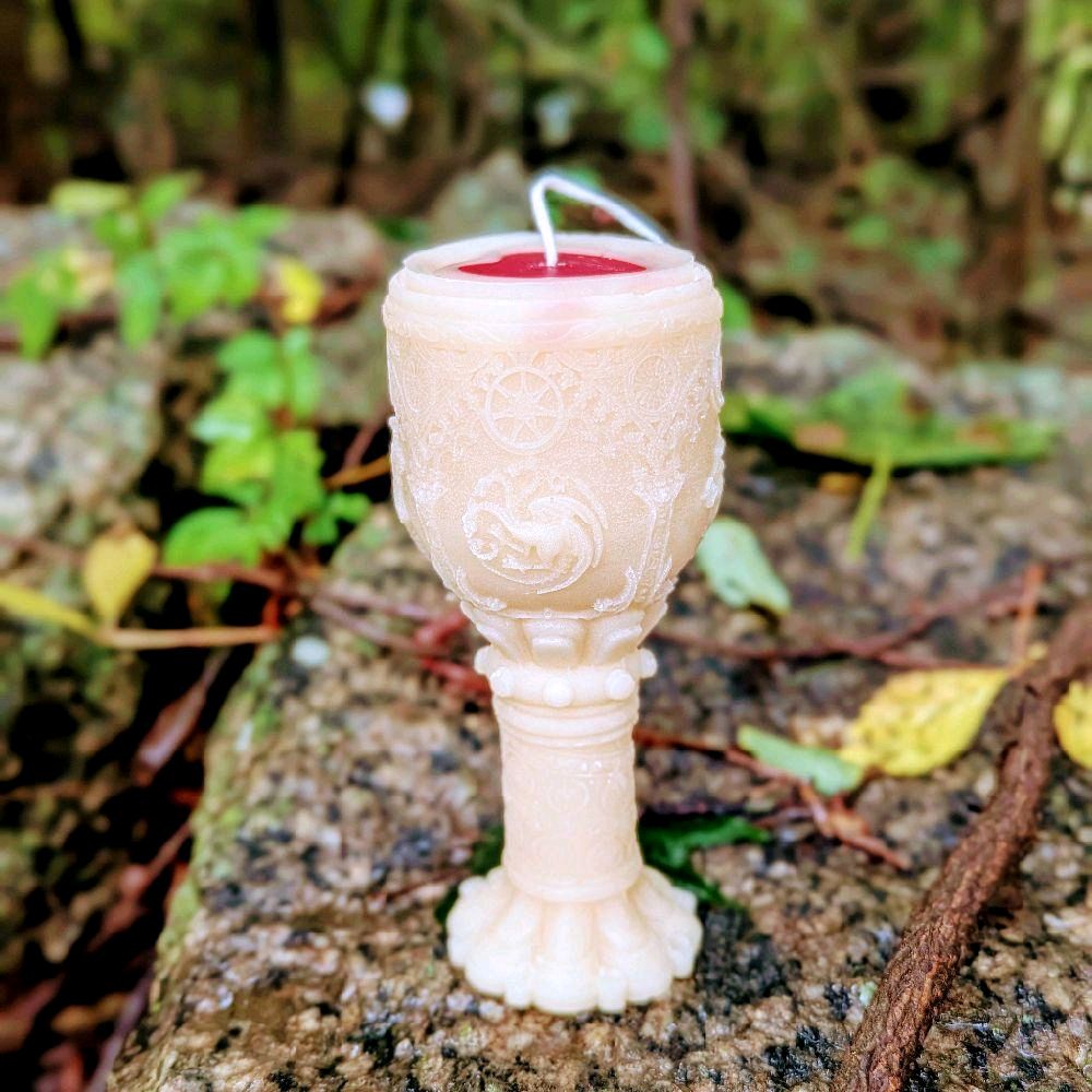 Handmade Challice with heart candle