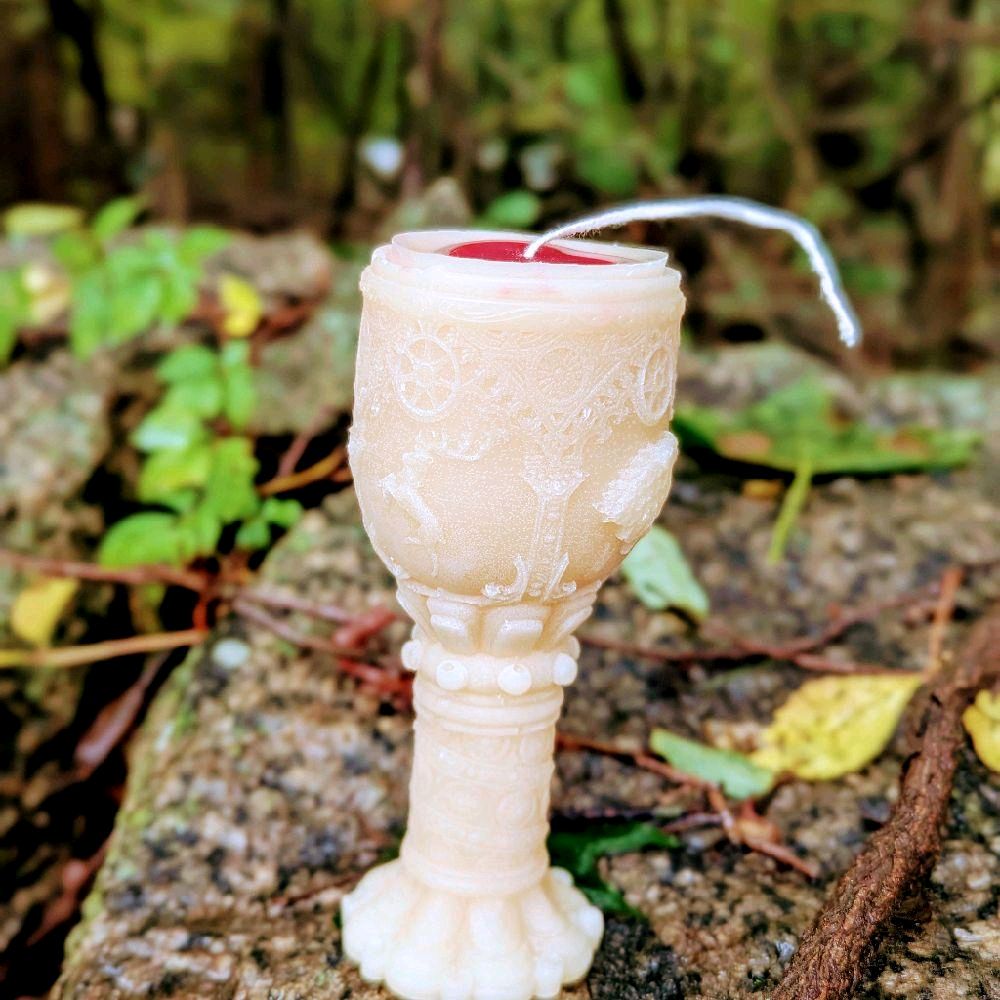 Handmade Challice with heart candle