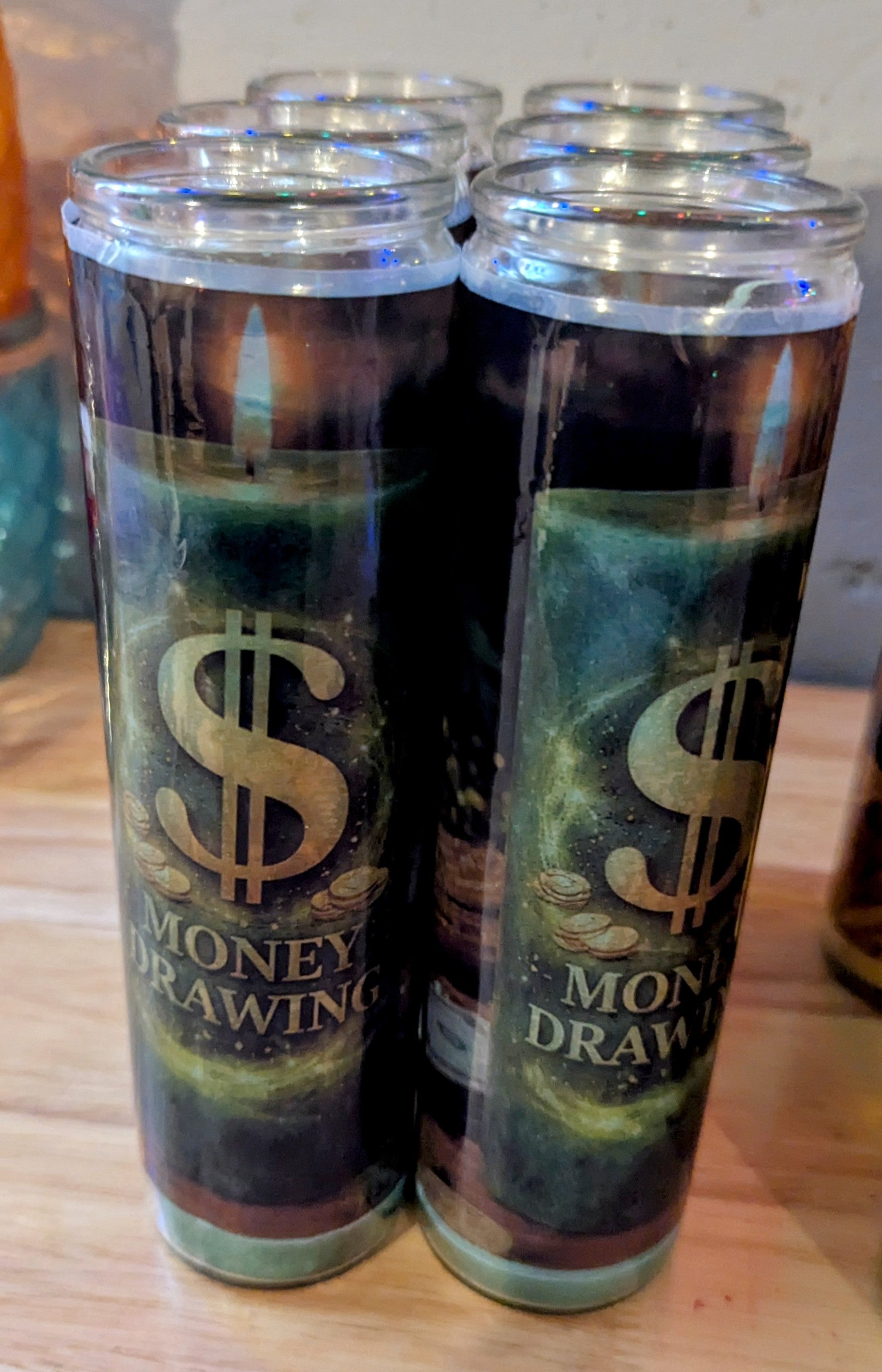 Money Drawing Prayer Candle