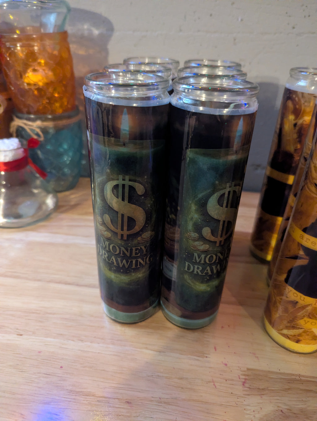 Money Drawing Prayer Candle