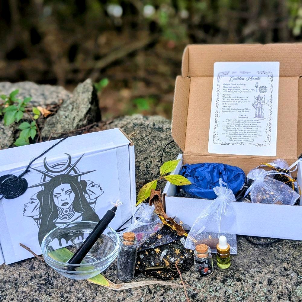 Goddess mini Altar Offering Kit with Charm Candle for Personal Rituals and Small Spaces Decor