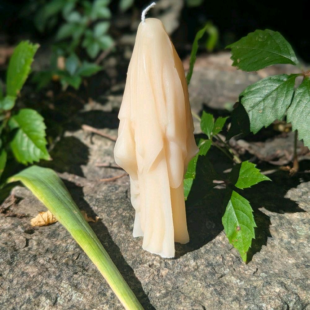 Ritual Unscented Candle - Natural Un Perfumed Design Featuring Organic Elements